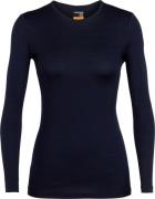 Icebreaker Women's 200 Oasis Long Sleeve Crewe Midnight Navy