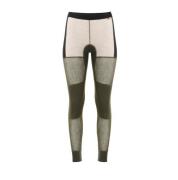 Aclima Women's WoolNet Hybrid Longs Olive Night/Beige Melange/Jet Blac...