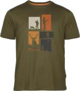Pinewood Men's Hunting T-Shirt Olive Melange