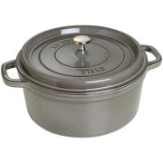 Staub Rund Gryta 28 cm 6,7 liter Grafitgrå