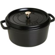 Staub Rund Gryta 28 cm 6,7 liter Svart