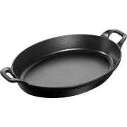 Staub La Cocotte Oval Form/Fat Svart 32 cm 2,6 l