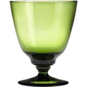 Holmegaard Flow vattenglas på fot 35 cl., olivgrön
