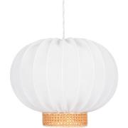 Globen Lighting Pendel Yokohama, 30 cm, vit/natur