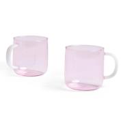 HAY Borosilikat mugg, 2-pack, rosa