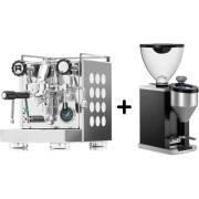 Rocket Appartamento espressomaskin, vit + Faustino kaffekvarn