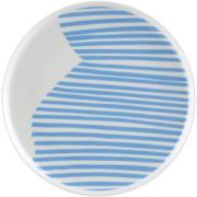 Marimekko Uimari tallrik, 20 cm, vit/ljusblå