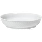 Lyngby Porcelæn Rhombe desserttallrik, vit, 16 cm