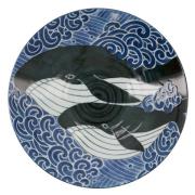 Tokyo Design Studio Ohira Whale Mori tallrik 22 cm