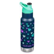 Klean Kanteen Isolerad flaska med sportkork för barn, 355 ml, navy hea...