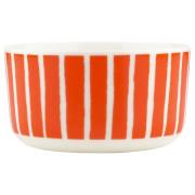 Marimekko Piccolo skål 5 dl, vit/orange