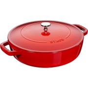 Staub Cocotte Chistera traktörgryta 28 cm 3,7 liter, röd