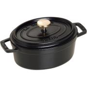 Staub La Cocotte Oval Gryta Svart 15 cm 0,6 l