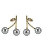Everneed Cherry earrings grey/gold (U)