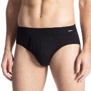 Calida Kalsonger Cotton Code Brief With Fly Svart bomull Small Herr