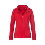 Stedman Active Fleece Jacket For Women Röd polyester Small Dam