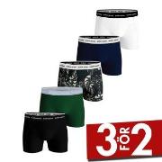 Björn Borg Kalsonger 5P Essential Shorts 2115 Grön/Mönstrad bomull X-L...