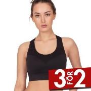 Pierre Robert BH Medium Support Sports Bra Svart polyamid Small Dam