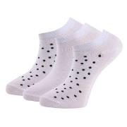 Trofe Cotton Dot Sneaker Socks Strumpor 3P Vit Strl 39/42 Dam