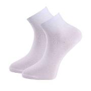 Trofe Cotton Quarter Socks Strumpor 2P Vit Strl 39/42 Dam