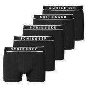 Schiesser Kalsonger 5P 95-5 Organic Cotton Short Svart bomull Small He...