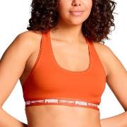 Puma BH Iconic Racer Back Bra Orange Small Dam