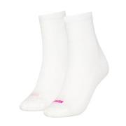 Puma Strumpor 2P Women Heart Logo Short Crew Socks Vit/Rosa Strl 39/42...