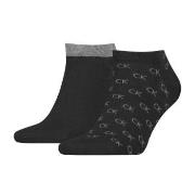 Calvin Klein Strumpor 2P Eduardo All Over Sneaker Sock Svart Strl 39/4...