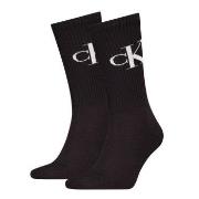 Calvin Klein Strumpor 2P Monogram Crew Socks Svart Strl 39/42 Herr