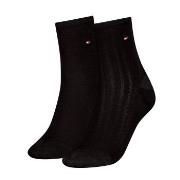 Tommy Hilfiger Strumpor 2P Women Shine Short Socks Svart Strl 39/42 Da...