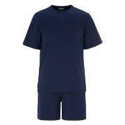 Damella Edward Short Sleeve Pyjamas Marin bomull Small Dam