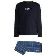 BOSS Easy Long Night Set Blå bomull Medium Herr