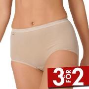 Sloggi Trosor 2P Basic Plus Maxi Briefs Beige bomull 38 Dam