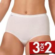 Sloggi Trosor 2P Basic Plus Maxi Briefs Vit bomull 38 Dam