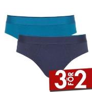 Sloggi Kalsonger 2P Men Ever Airy Brief C2P Marin/Blå bomull Small Her...