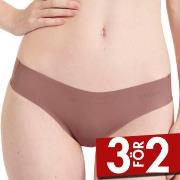 Sloggi Trosor ZERO Microfibre 2.0 Hipstring Brief Brun Small Dam