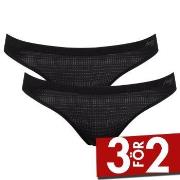 Sloggi Trosor 2P ZERO Motion Mini Brief Svart polyester Small Dam