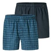 Schiesser Kalsonger 2P Boxershorts multipack Blå bomull Small Herr
