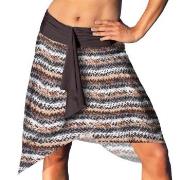 Wiki Puerto Rico Skirt Dress Brun mönstrad nylon Small Dam