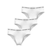 Björn Borg Trosor 3P Logo High Waist Brief Vit bomull Small Dam