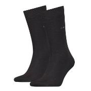 Calvin Klein Strumpor 2P Carter Casual Flat Knit Sock Svart Strl 43/46...