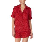 DKNY Only In DKNY Top And Boxer Pj Set Röd polyester Small Dam