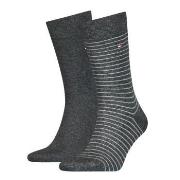 Tommy Hilfiger Strumpor 2P Men Sock Stripe Mörkgrå Strl 39/42 Herr