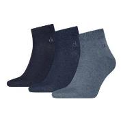 Calvin Klein Strumpor 3P Classic Quarter Socks For Men Marin/Blå Strl ...
