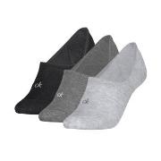 Calvin Klein Strumpor 3P Footie Socks For Women Grå Strl 39/42 Dam