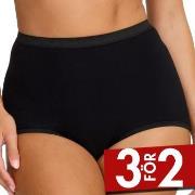 Damella Trosor Classic Cotton Maxi Brief Svart bomull Small Dam