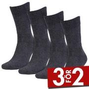 Amanda Christensen Strumpor 4P Bamboo Crew Socks Antracit Strl 39/42
