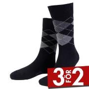 Amanda Christensen Strumpor True Ankle Argyle Sock Svart/Grå Strl 39/4...