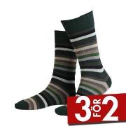 Amanda Christensen Strumpor True Block Stripe Ankle Sock Svart/Grön St...