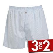 Jockey Kalsonger Woven Poplin Boxer Shorts Vit rutig bomull Small Herr